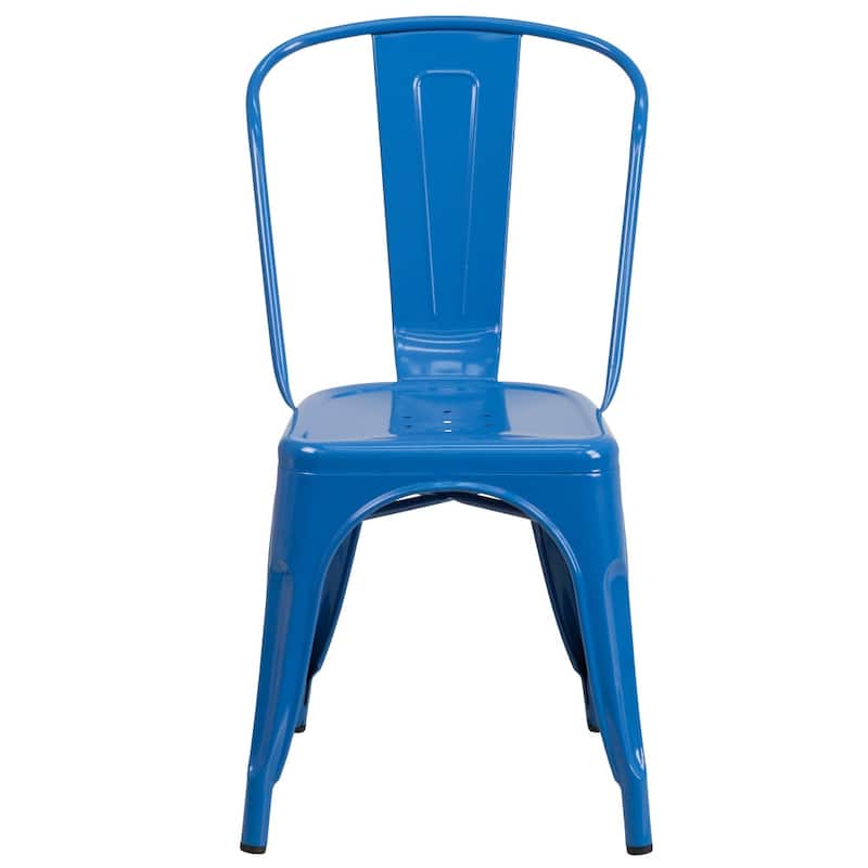 Metal Indoor/ Outdoor Stackable Bistro Chair (Set of 4)