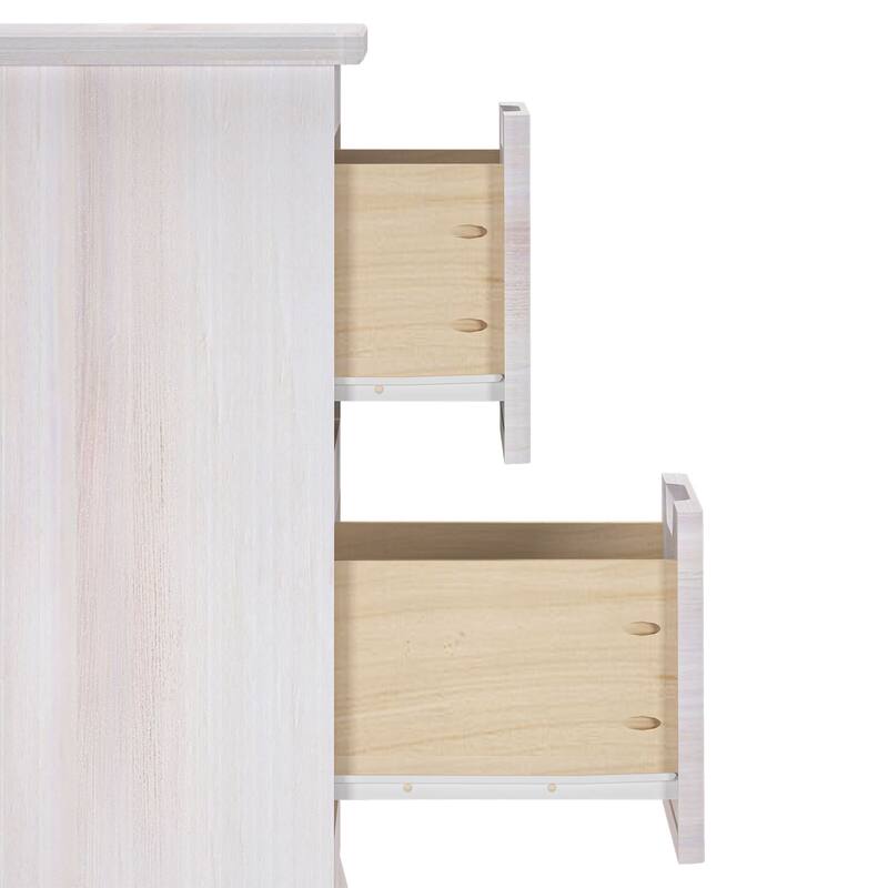 Max and Lily Farmhouse Nightstand with 2 Drawers