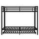 preview thumbnail 24 of 22, Black Metal Bunk Bed with Twin Size Trundle