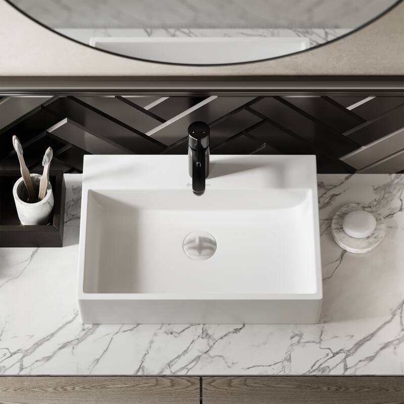 Swiss Madison SM-VS203 Claire 20" Rectangle Ceramic Vessel Sink