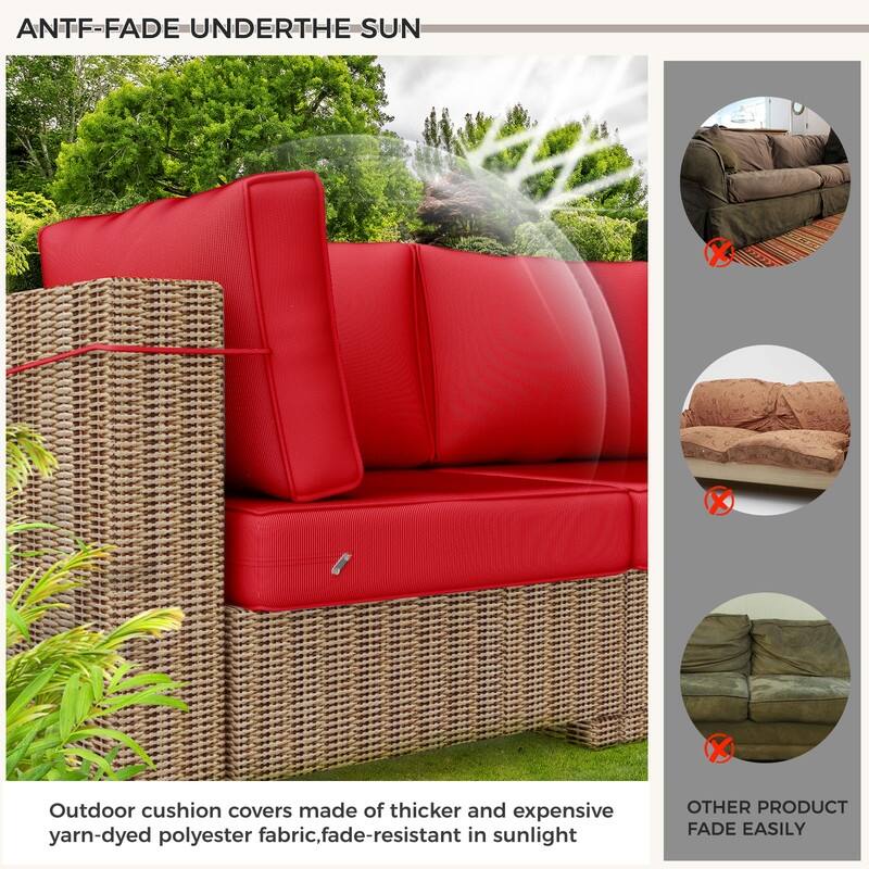 14 Piece Outdoor Furniture Replacement Cushions,Patio Seat Cushions