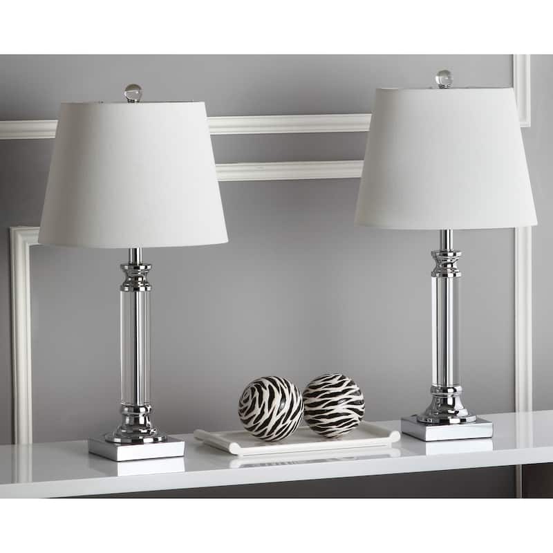 SAFAVIEH Lighting Gia 24-inch Crystal Table Lamp (Set of 2) - 12"x12"x24" - 12Wx12Dx24H