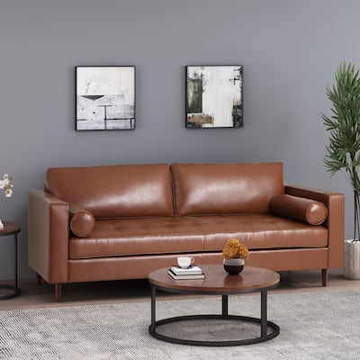 Malinta Contemporary Tufted 3 Seater Sofa by Christopher Knight Home - 82.25" L x 33.00" W x 33.00" H