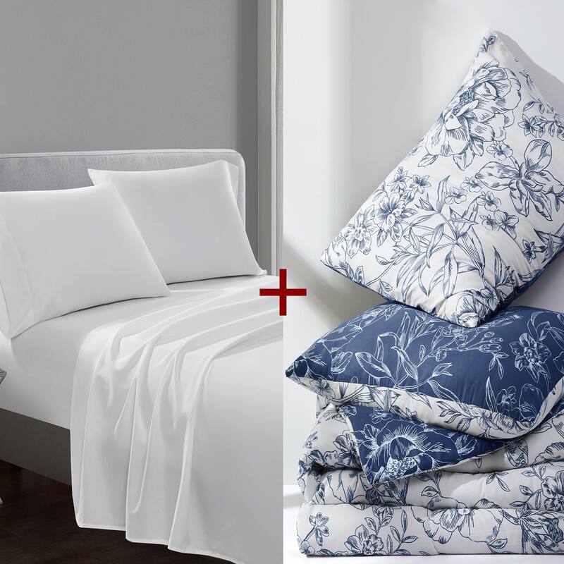 Wonderful Sophia 5-Piece Floral Pattern Comforter Set
