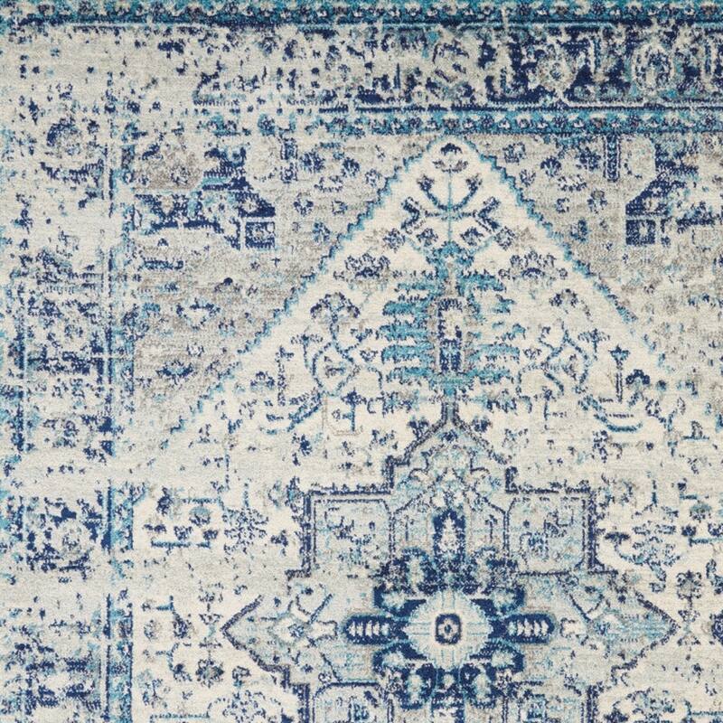 HomeRootsFloral Medallion Transitional Rectangle Area Rug - 87' X '63' X '0.5