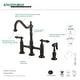 preview thumbnail 25 of 39, Heritage Bridge Kitchen Faucet with Brass Sprayer