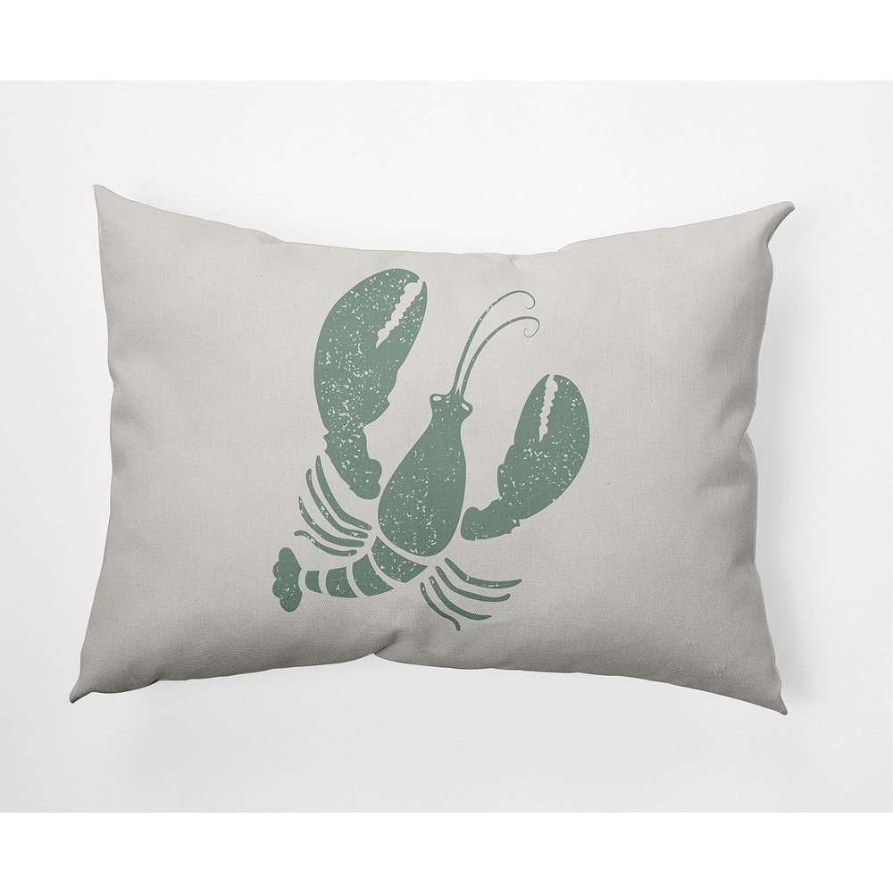 Lobster Nautical Indoor/Outdoor Throw Pillow