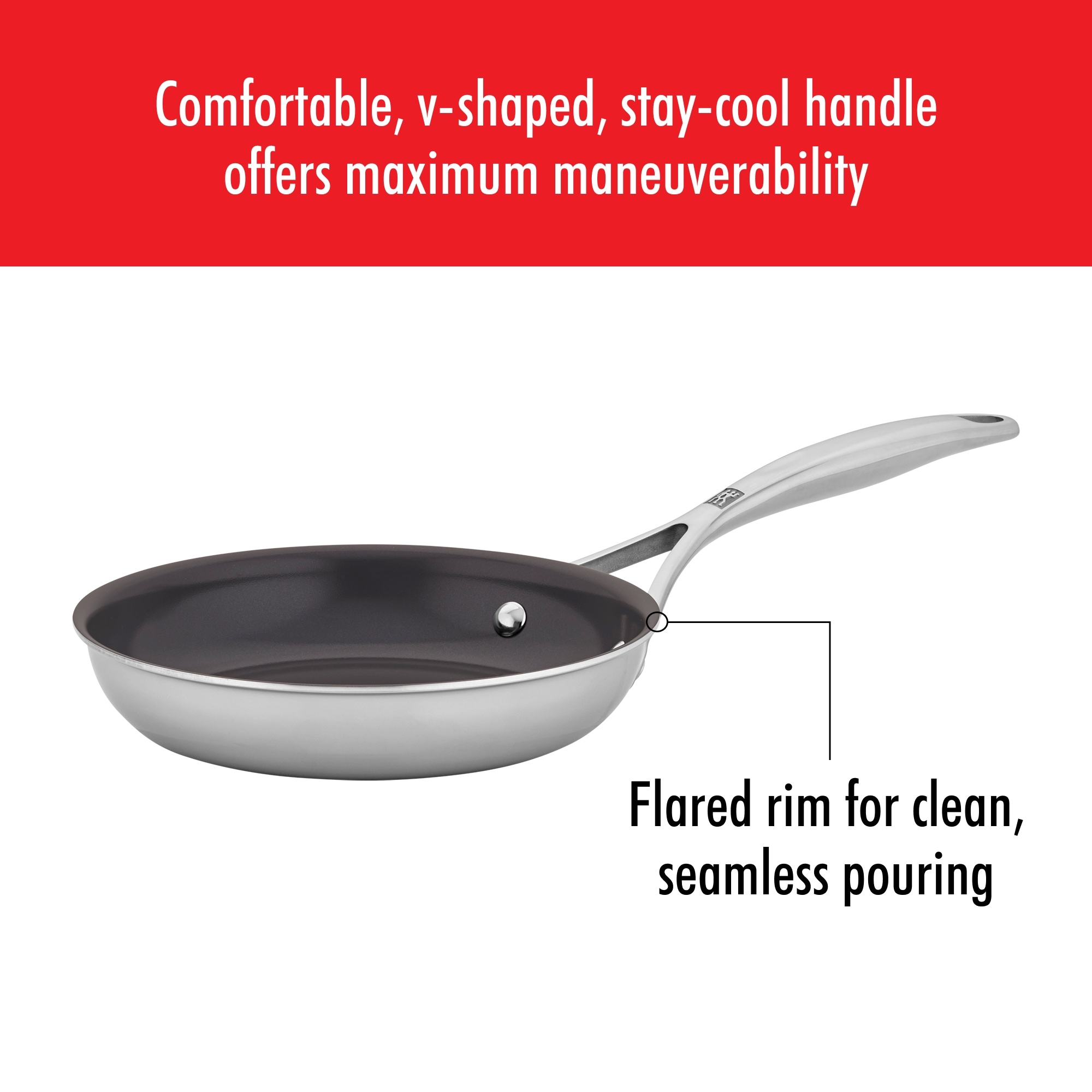 Zwilling Energy Plus 8-Inch Stainless Steel Ceramic Nonstick Fry Pan