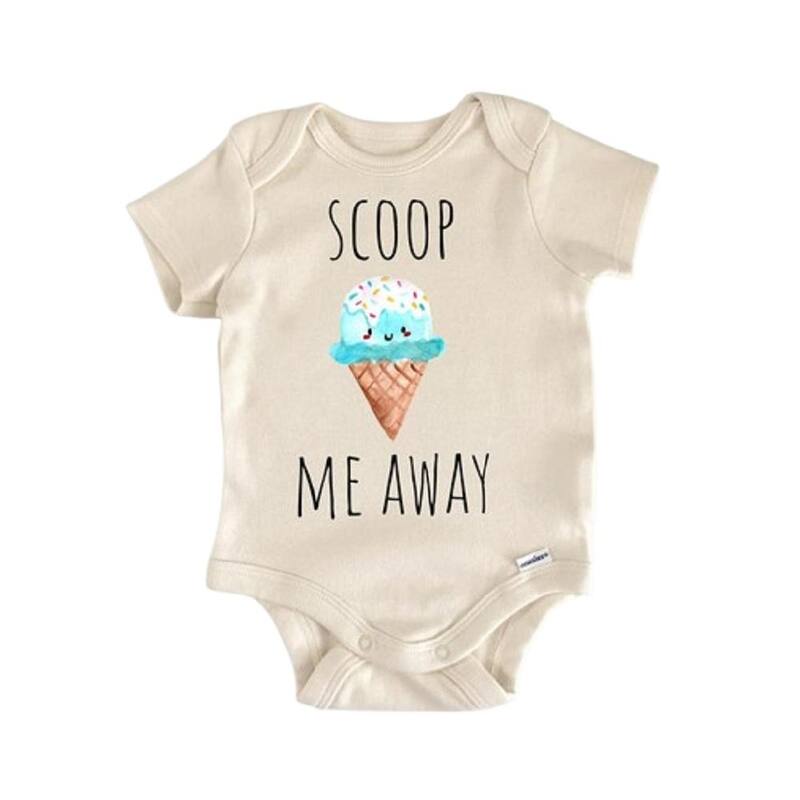 Ice Cream Summer - Baby Boy Girl Clothes Infant Bodysuit Funny Cute Newborn - White - 0-3M