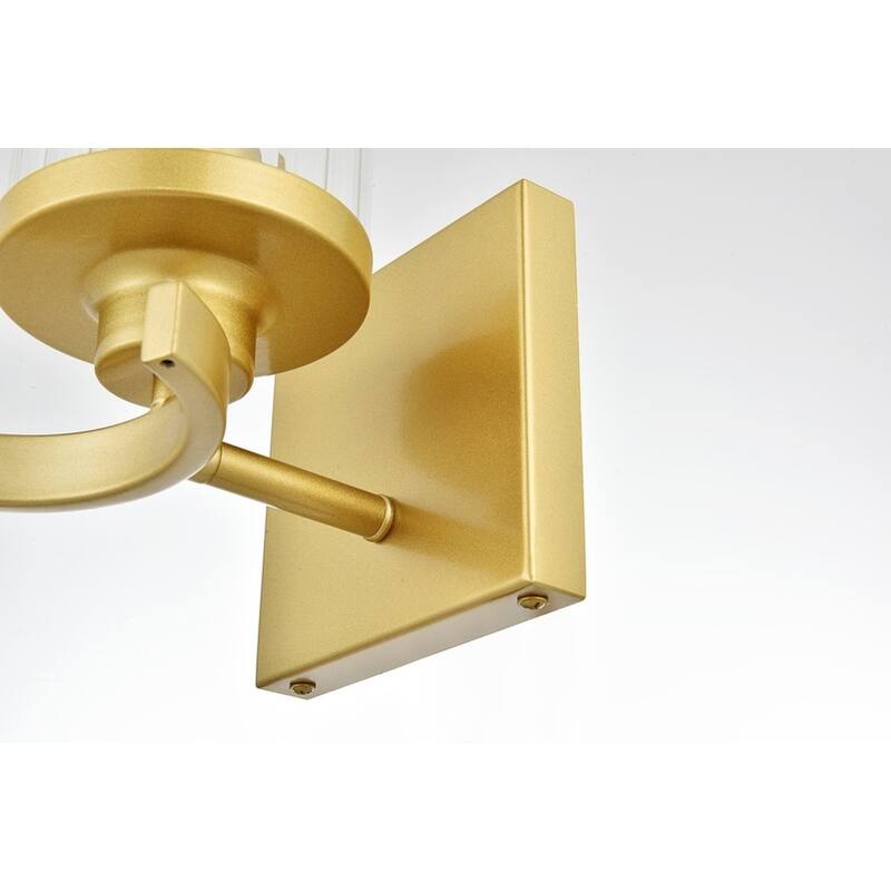 Silvia 1 Light Black and Clear Bath Sconce