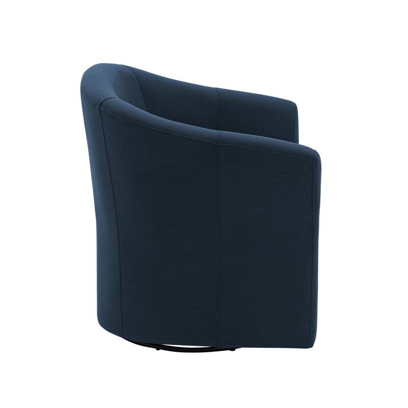 Modern Upholstered Swivel Barrel Chair Living Room Accent Chair