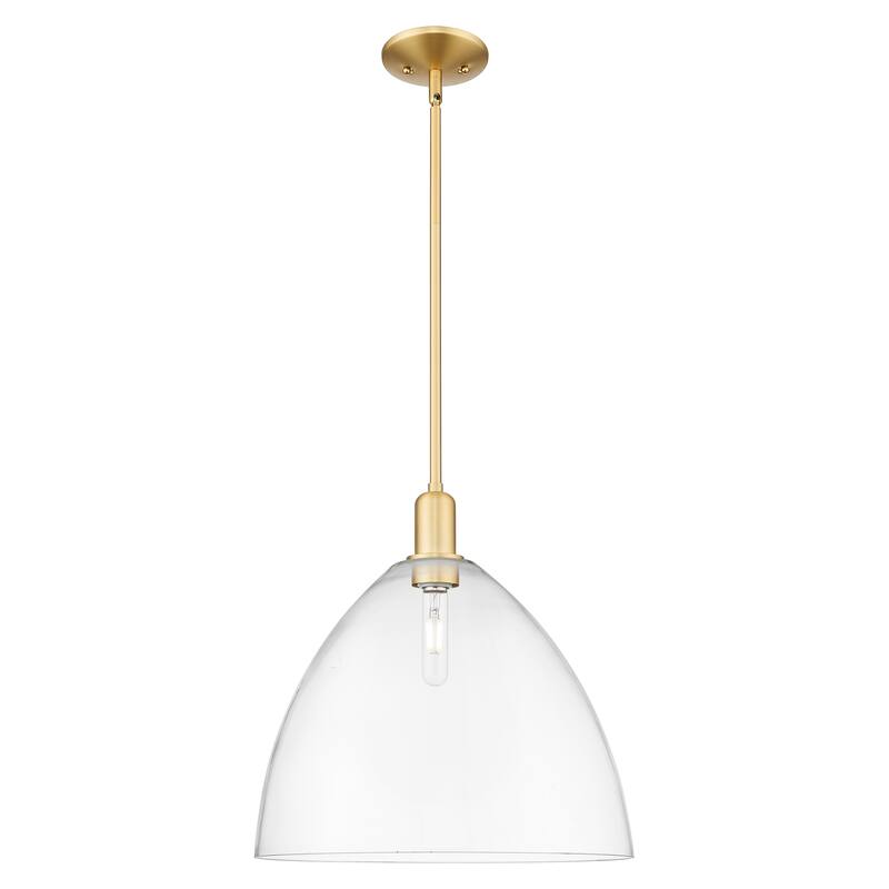 Innovations Lighting Endless Possibilities Arcadia - Bristol - 1 Light 16" Stem Hung Mini Pendant - Clear/Satin Gold