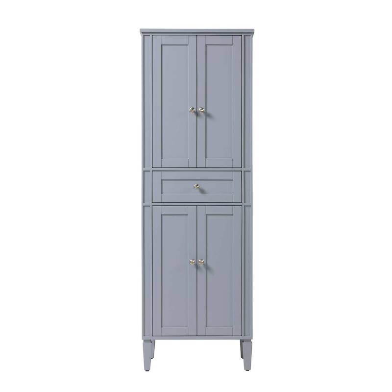 Eclipse Bath Storage Cabinet (16-28 In.) - Grey - 24"