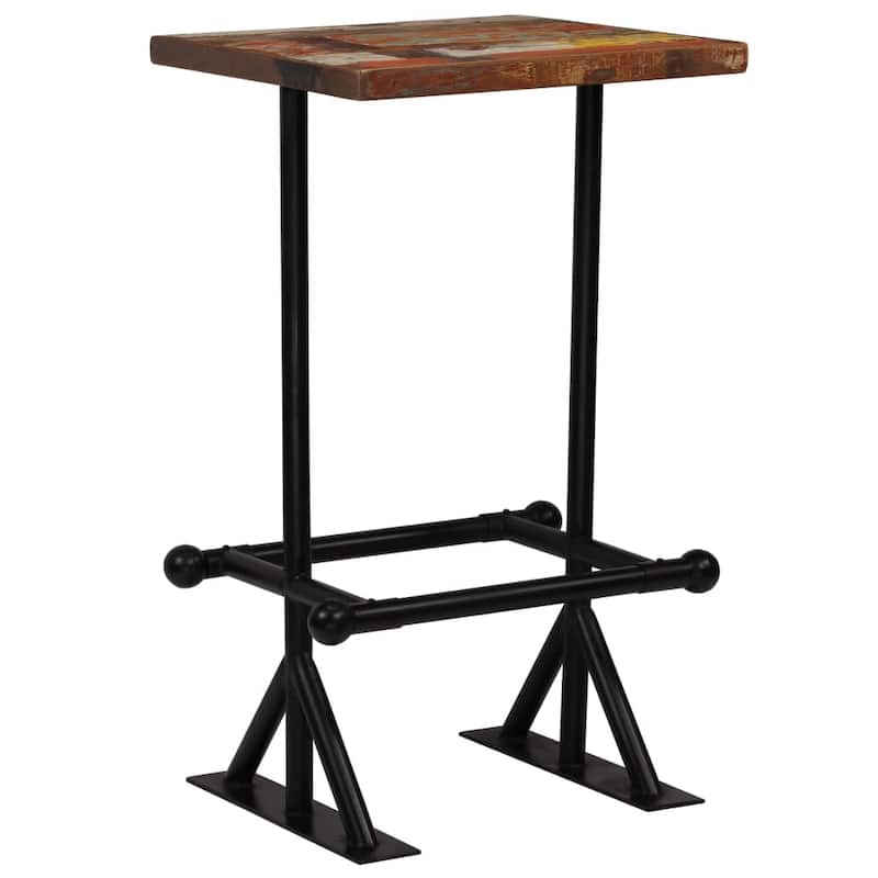 vidaXL Bar Set 3 Piece Solid Reclaimed Wood Multicolor