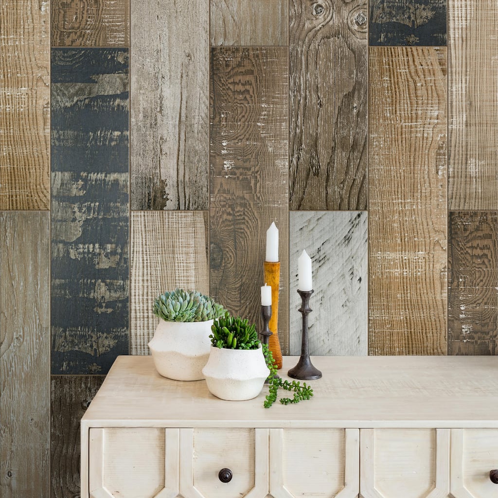 Merola Tile Gaugin Catan Shadow 8-1/2" x 35-1/2" Porcelain Floor and Wall Tile