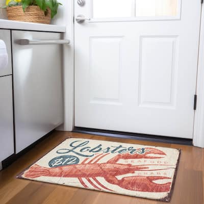 Premium Washable Super Soft Lobster Market Mayfield Rug