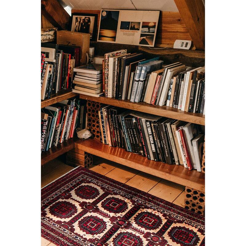 ECARPETGALLERY Hand-knotted Royal Baluch Cream, Red Wool Rug - 2'11 x 5'9