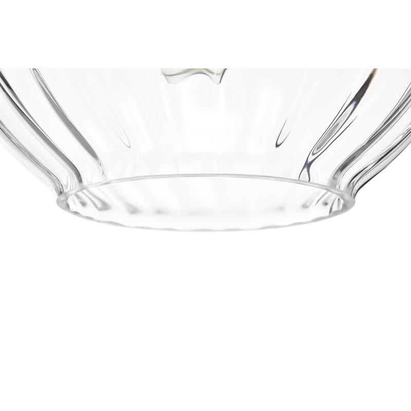 Matte Black/Chrome 1-Light 8 inch Pendant with Clear Glass Shade