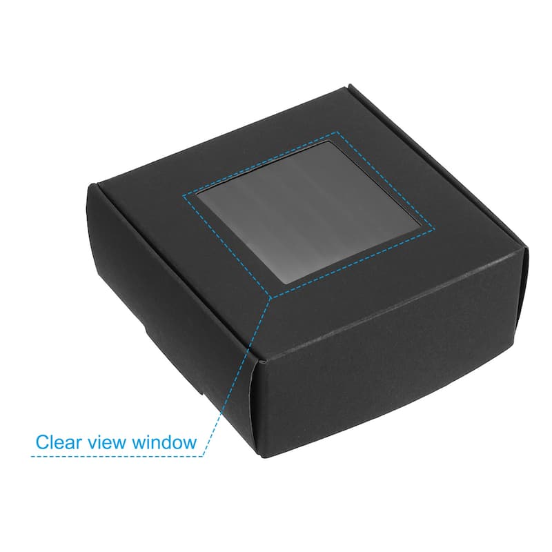 2.5"x2.5"x1" Paper Soap Box with Window, 30 Pack Soap Boxes Square
