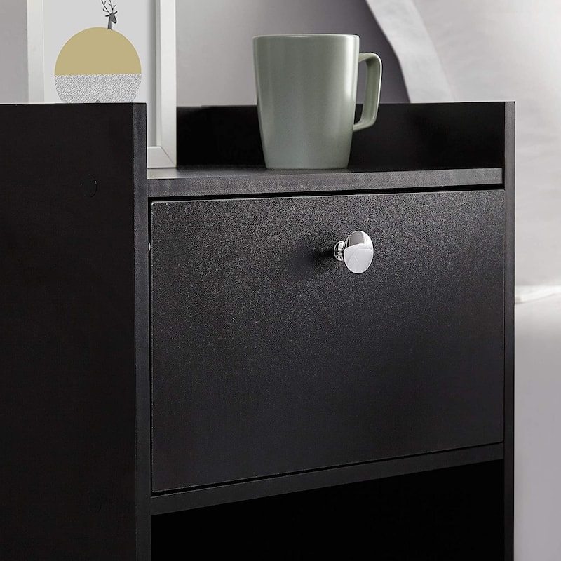 Yak About It® Extra Tall 2-shelf Nightstand End Table by DormCo
