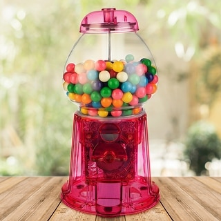 11-Inch Translucent Gumball Machine - Coin-Operated Candy Dispenser