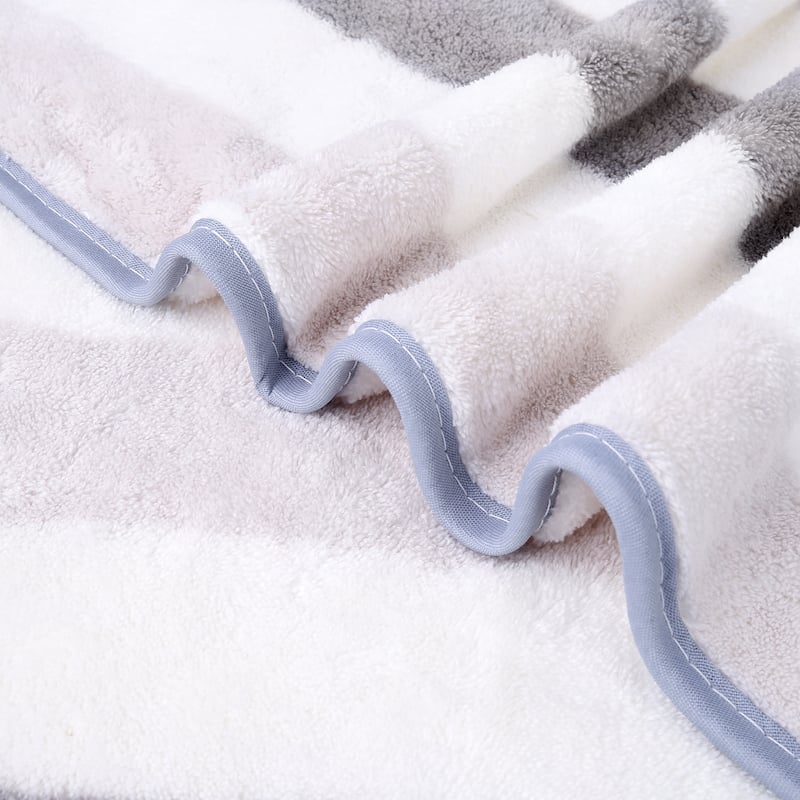 2-Piece Fleece Cabana Beach Towel Set Absorbent Pool Towels
