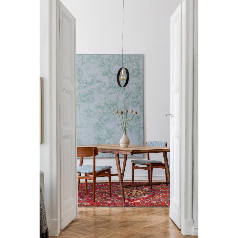 ECARPETGALLERY Hand-knotted Andelz Dark Red Wool Rug - 3'5 x 7'9