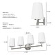 preview thumbnail 5 of 6, Hunter Nolita Vanity Wall Light - Bathroom - Contemporary, Transitional - White Glass Shades - Damp Rated!