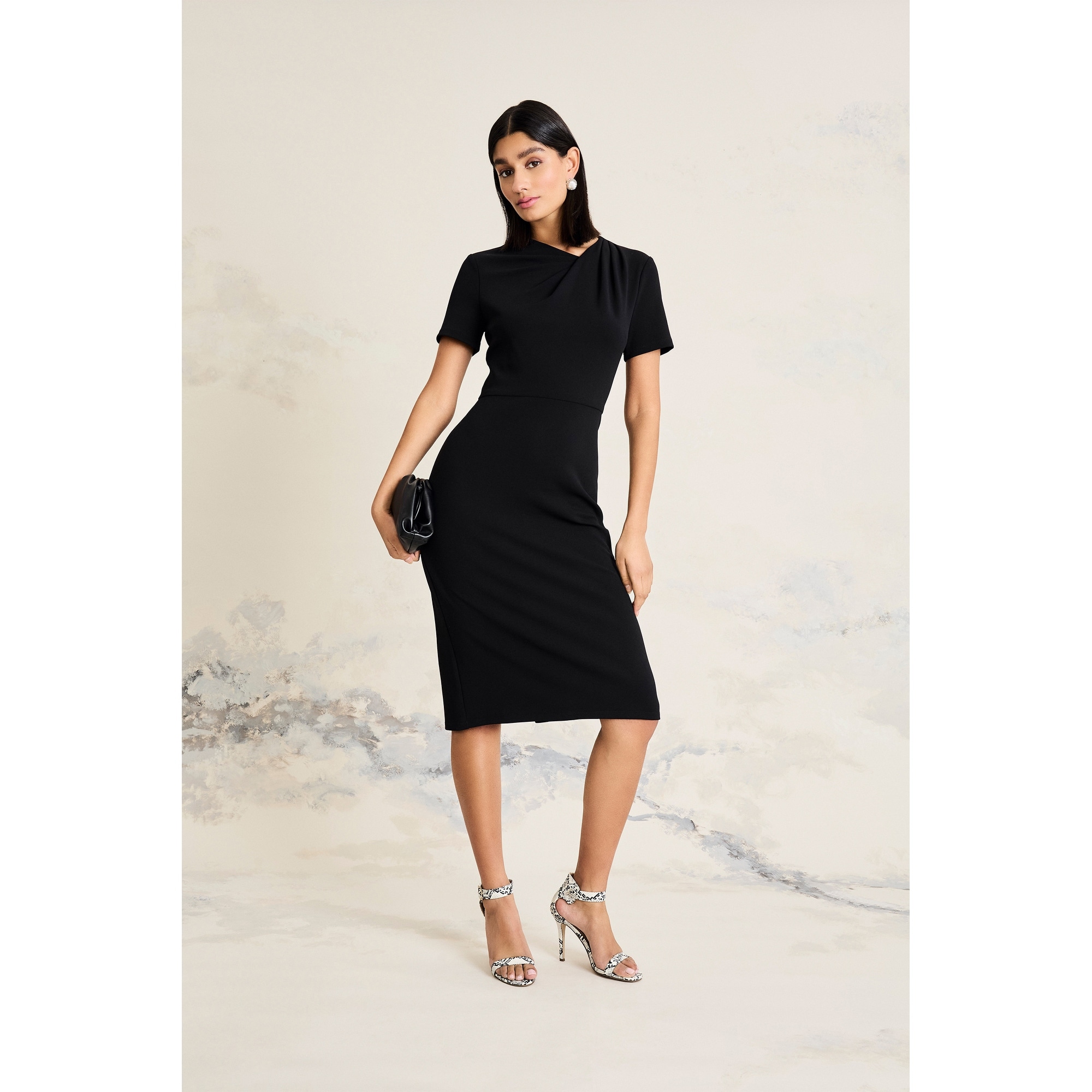 lined sheath dress Family Savvy Shimmer Lined Woven Dress