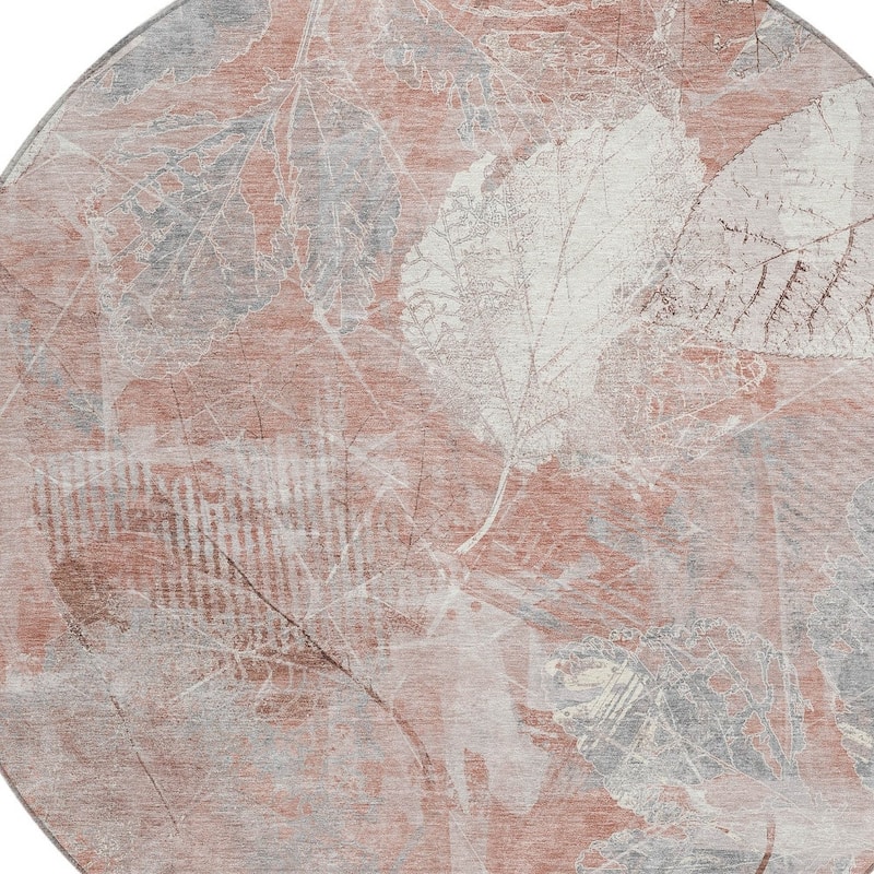 HomeRoots Floral Transitional Rectangle Outdoor Rug