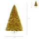 HOMCOM 6' Tall Unlit Full Fir Artificial Christmas Tree with Realistic Branches, Gold