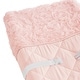 preview thumbnail 3 of 2, Pink Floral Rose Girl Changing Pad Cover - Solid Light Blush Flower Luxurious Elegant Princess Vintage Boho Shabby Chic Luxury