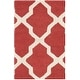 preview thumbnail 48 of 130, SAFAVIEH Handmade Cambridge Luisa Moroccan Trellis Wool Rug 2' x 3' - Rust/Ivory