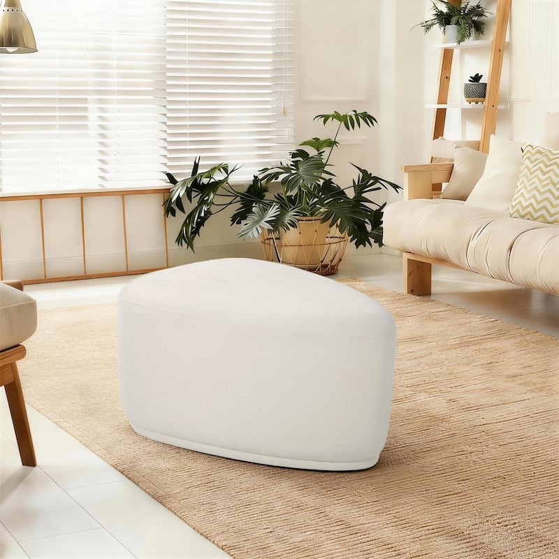 Modern Triangular Upholstered Accent Ottoman