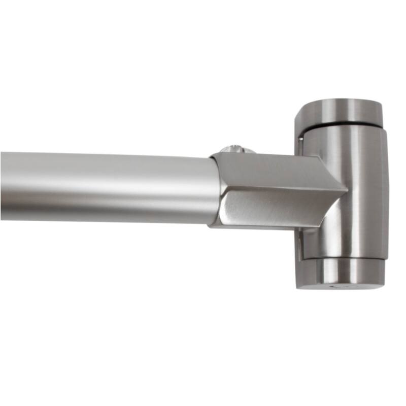 Curved Shower Curtain Rod Adjustable 36 to 61 inches by JS Jackson Supplies - Brushed Nickel