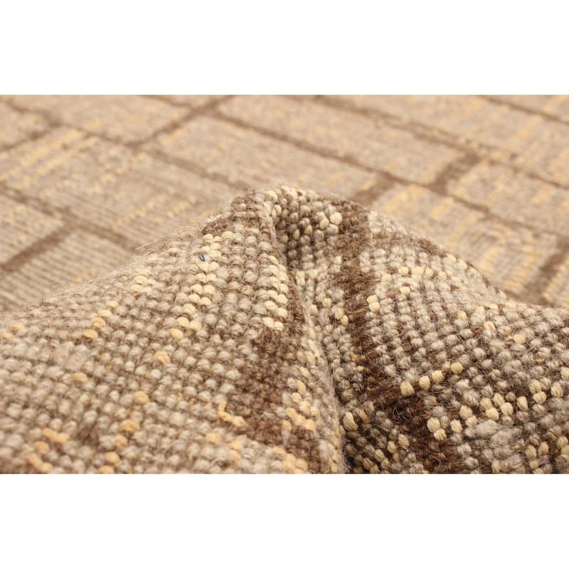 ECARPETGALLERY Flat-Weave Ankara FW Taupe Wool Tapestry Kilim - 4'9 x 6'5