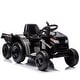 preview thumbnail 10 of 16, 12V Kids Ride On Electric Tractor Black Knight,Kids Ride On Toy.2WD,Non-skid tires, steering wheel,With Removable storage tug Black