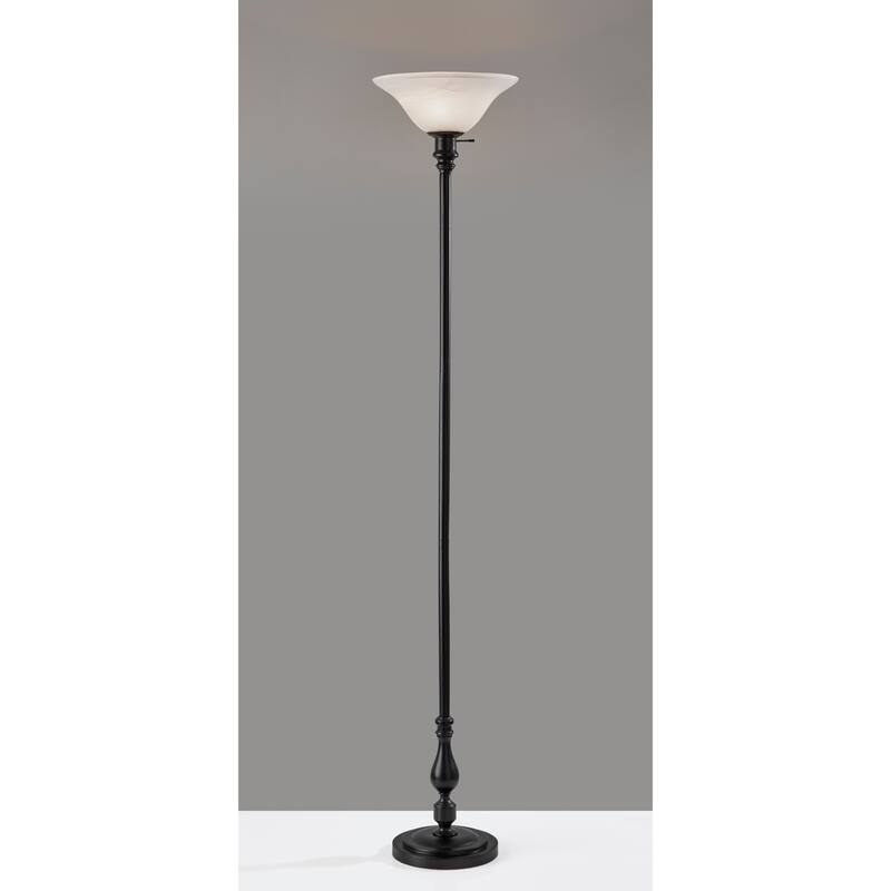 Claret Torchiere - Black Wood