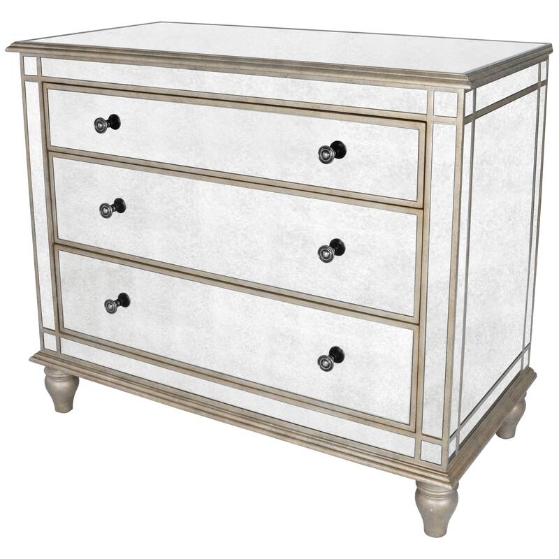 Butler Laflin Mirrored Console Chest - Silver - Glass