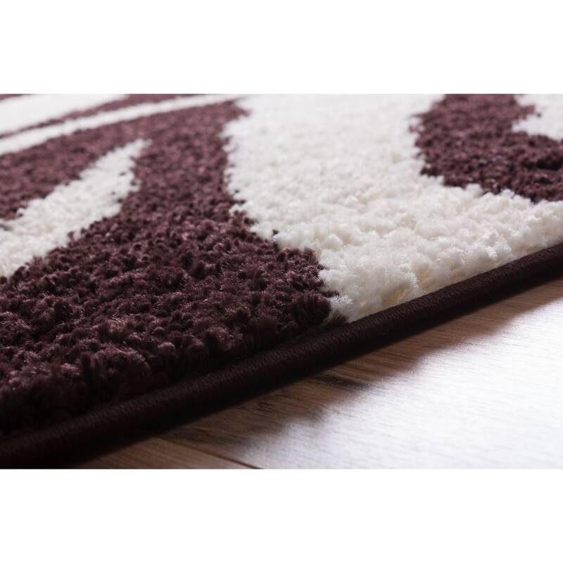 Well Woven Madison Shag Safari Zebra Animal Print Shag Area Rug