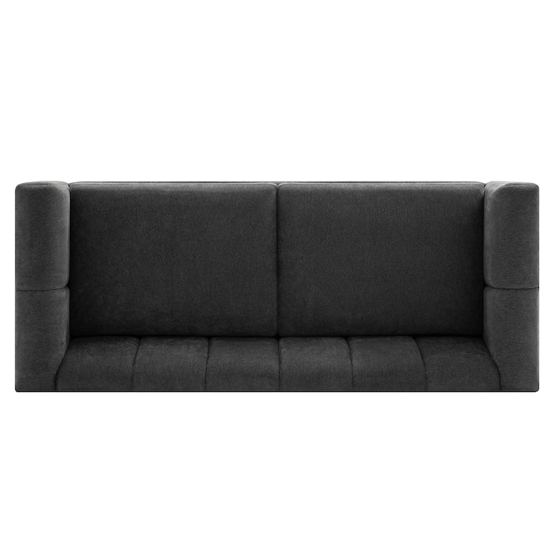 Christopher Knight Home - Modern Mid-Century 78.7" Tufted Back Upholstered 3-Seater Sofa with Foam-filled Seat Cushions