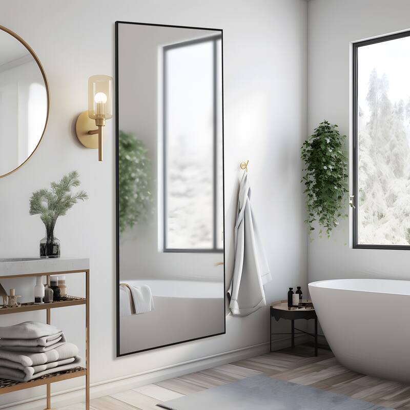 Aluminum Alloy Fine Edge Right Angle Full Length Mirror
