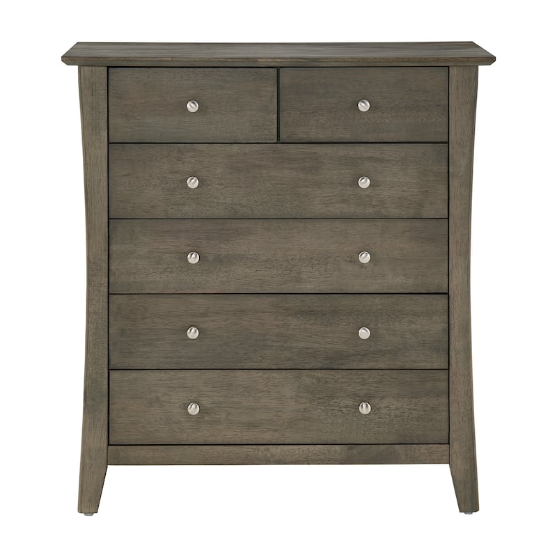 Gaetano Dark Burnt Grey 6-Drawer Chest by iNSPIRE Q Classic