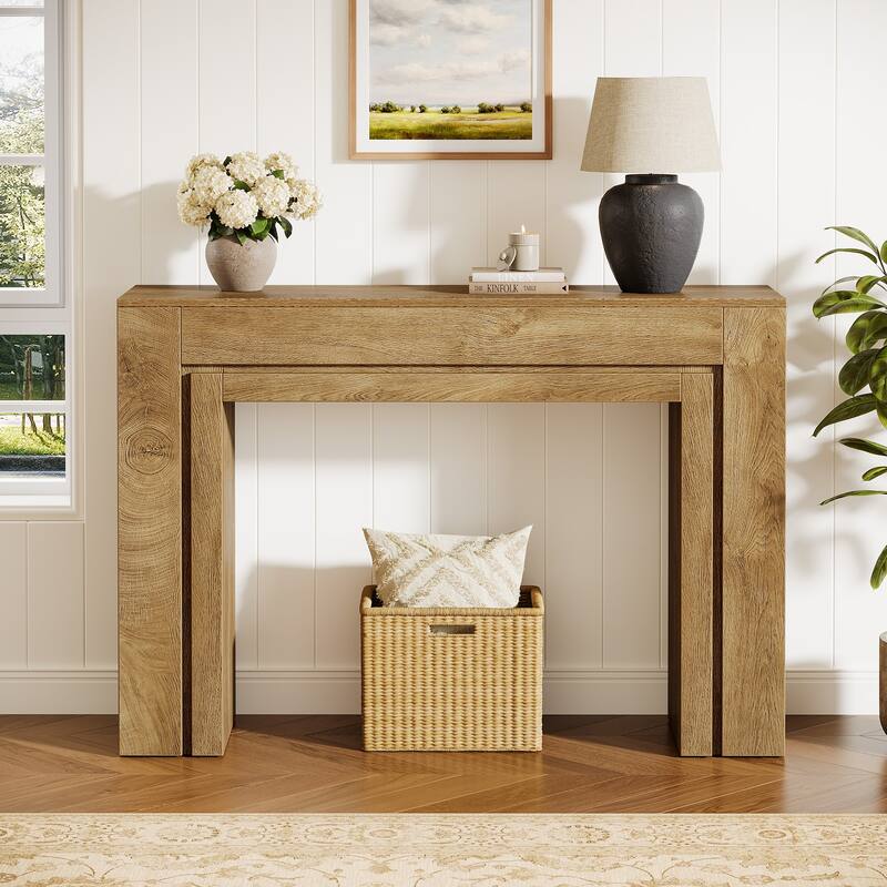 41.3-Inch Farmhouse Entryway Table, Modern Rectangular Console Table