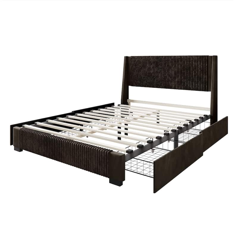 CraftPorch Corduroy Luxurious Bed