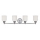 preview thumbnail 1 of 7, Savoy House Melrose 4 Light 34" Wide Bathroom Vanity Light Polished Chrome