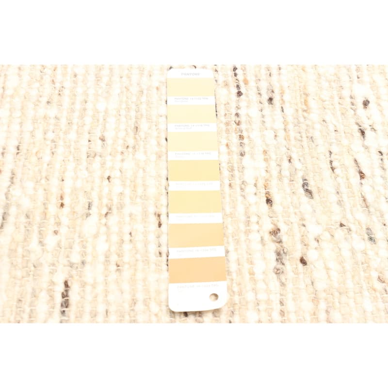 ECARPETGALLERY Braid weave Sienna Beige Wool Rug - 5'0 x 7'11