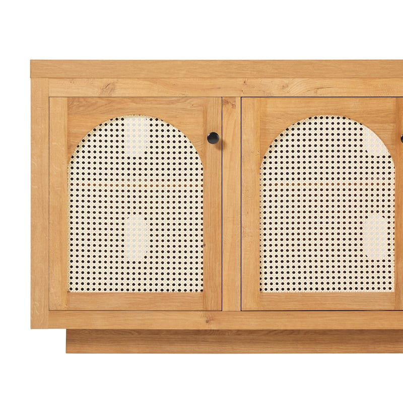 Middlebrook Contemporary TV Stand and Sideboard with Rattan Doors