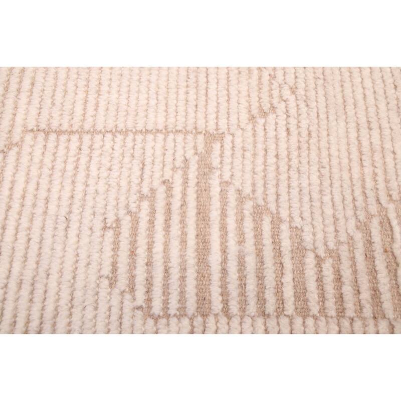 ECARPETGALLERY Hand-knotted Tangier Cream Wool Rug - 4'11 x 7'11
