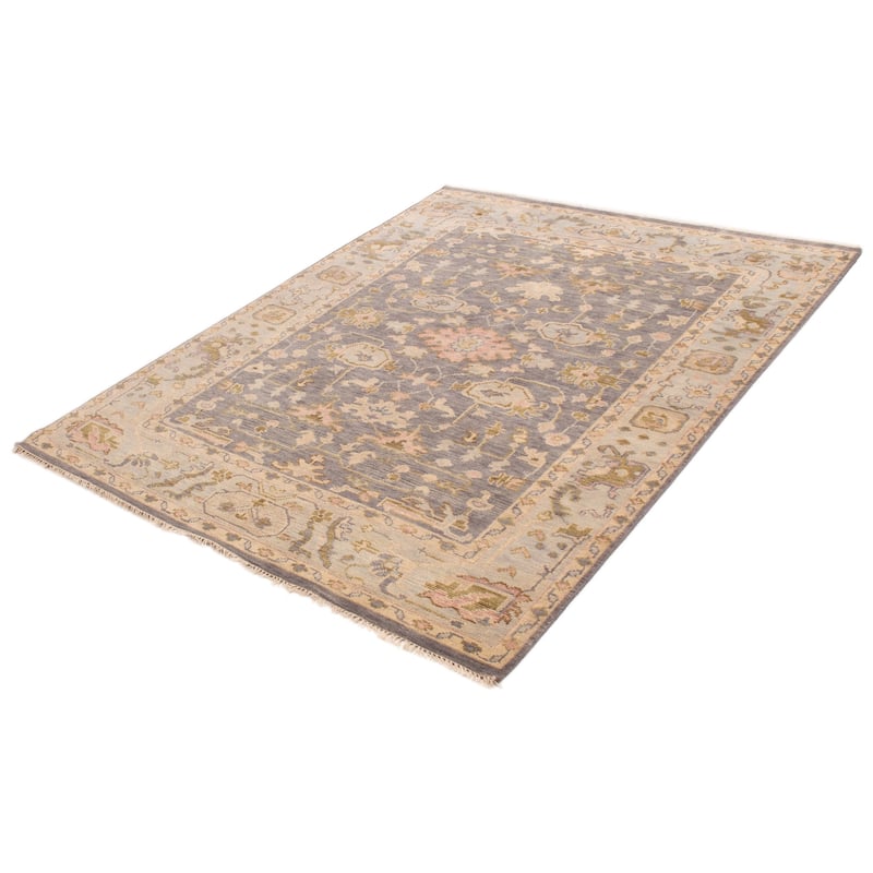 ECARPETGALLERY Hand-knotted Jules Serapi Grey Wool Rug - 7'11 x 9'10
